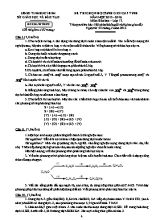 Đề thi học sinh giỏi Hóa học lớp 12 - Năm học 2015-2016 - Sở GD & ĐT Bắc Ninh